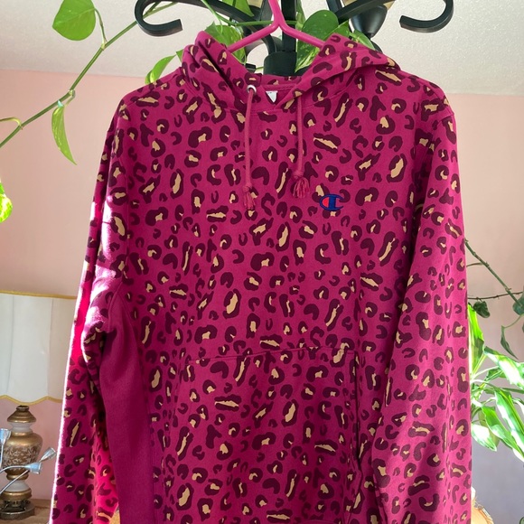 NWT CHAMPION LEOPARD HOODIE - Picture 1 of 3